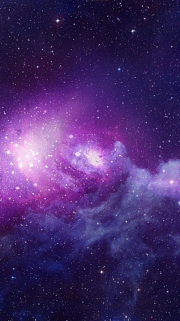 唯美紫色星空夜景