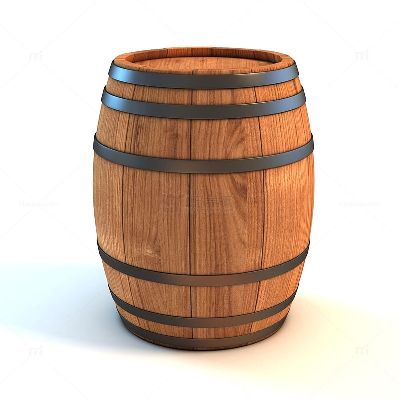 圆形清晰红酒木桶
