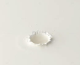 飞溅的牛奶牛奶滴落瞬间乳白色牛奶