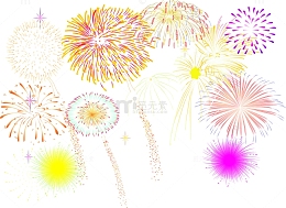 天空绽放烟花喜庆