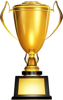 金属金色奖杯舞台灯光