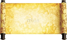 黄色龙纹圣旨招聘海报