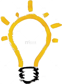 油墨颜料创意灯泡