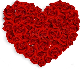 心形玫瑰花我们结婚啦喜庆婚礼图片