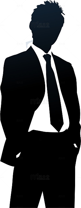白领男士人物剪影