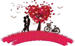 七夕浪漫爱情贴纸