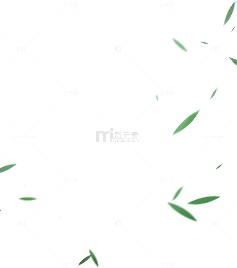 绿色竹叶中国风装饰