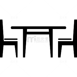 餐厅家具的餐桌椅图标