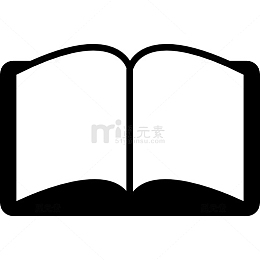 书打开对称形状图标