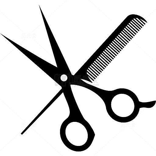 剪刀和梳子图标