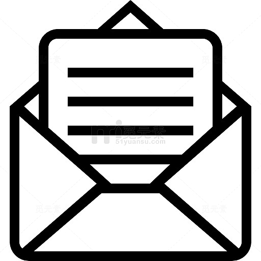 打开电子邮件概述界面符号图标