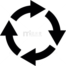圈四箭图标