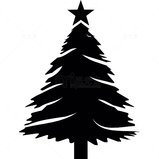圣诞树与星图标
