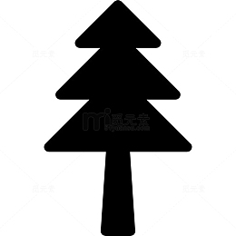 圣诞树的剪影图标