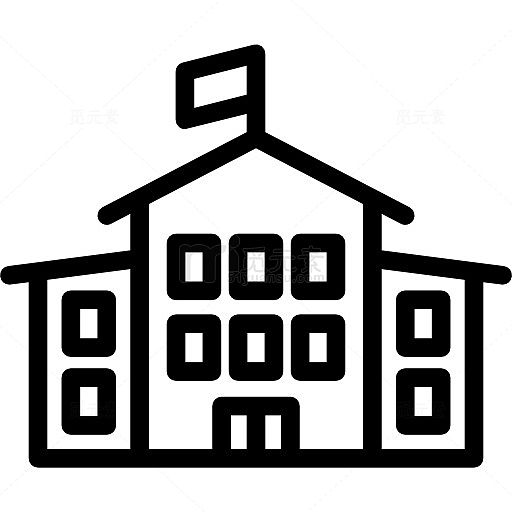 学校的建筑标志图标