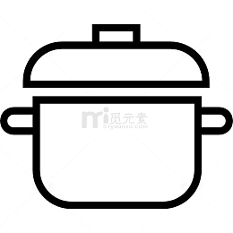 砂锅的轮廓覆盖图标