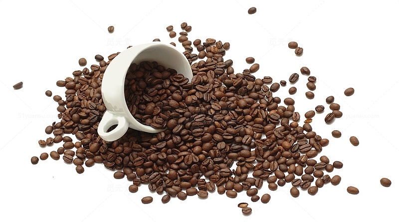 高清洒落的咖啡豆