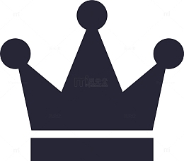 黑色手绘卡通皇冠