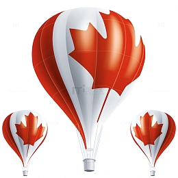 加拿大图标热气球氢气球