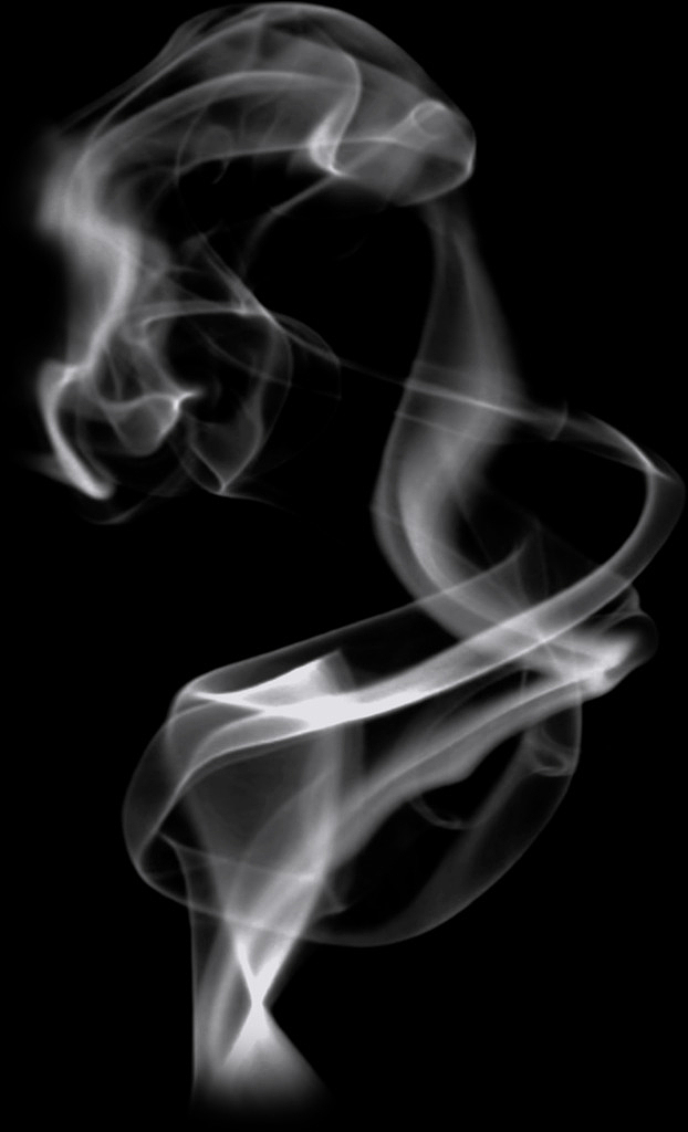 白色朦胧烟雾手绘