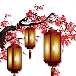腊梅挂灯笼