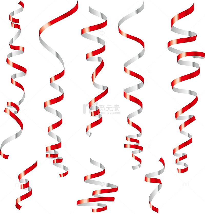 圣诞节装饰丝带矢量素材