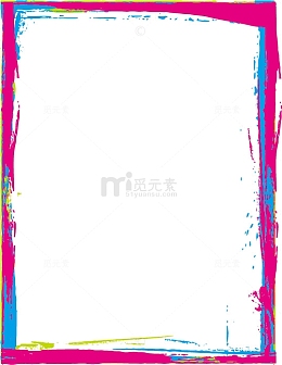 矢量彩色喷墨边框