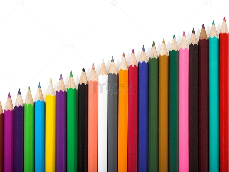 艺术感的铅笔排列