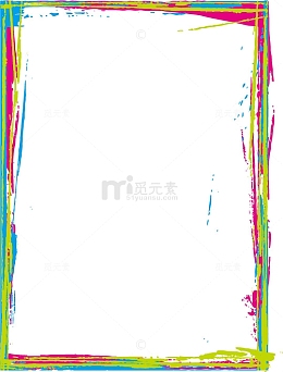矢量彩色喷墨边框