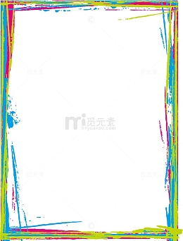 矢量彩色喷墨边框