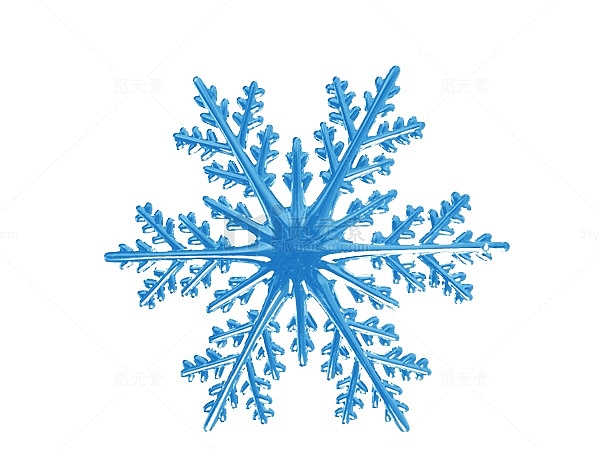 蓝色冰晶雪花图案