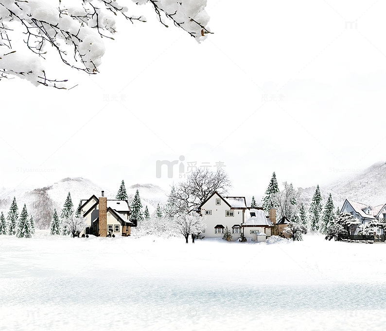 雪地里的小别墅