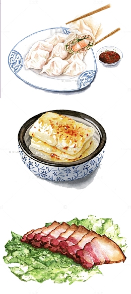 手绘美食