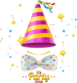 矢量生日帽
