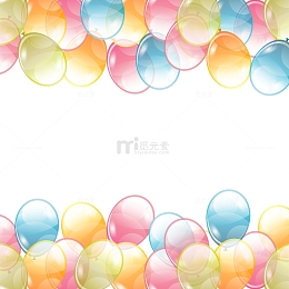 矢量汽球边框素材