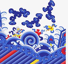 唯美精美中国风青花瓷花纹底纹边