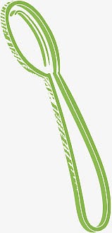 手绘绿色的形状绳索