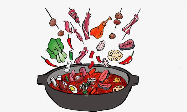 手绘串串香麻辣烫