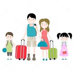 一家人旅游