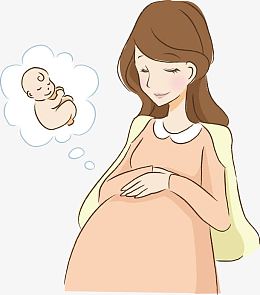 手绘孕妇母婴素材
