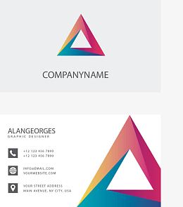 矢量时尚名片模板