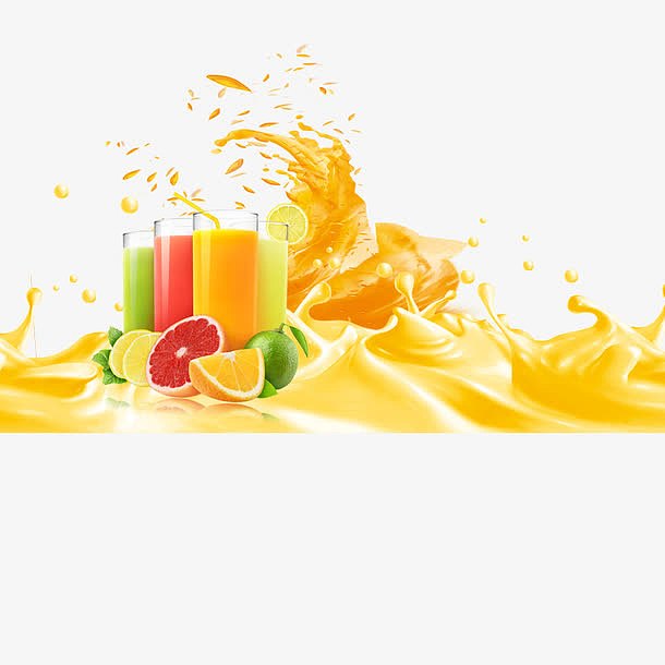 彩色果汁元素