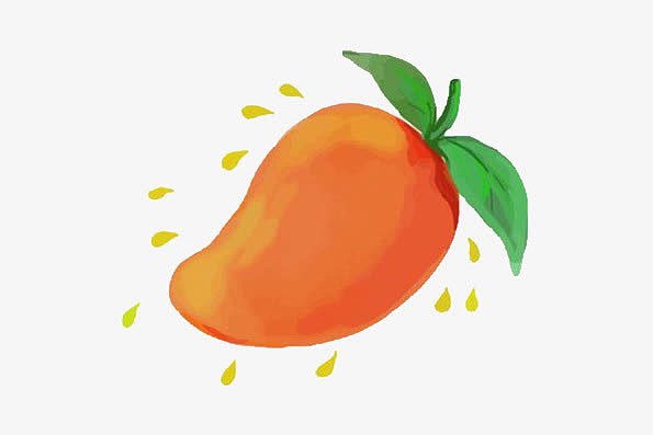 多汁的芒果水彩画