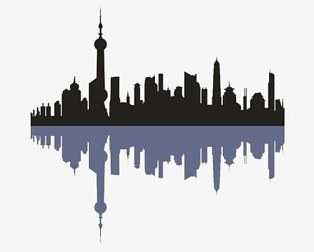 矢量图城市剪影素材_矢量图城市剪影图片元素-觅元素