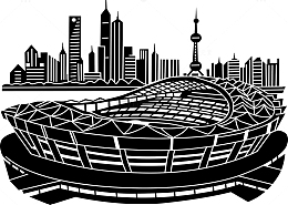 上海标志性建筑剪影