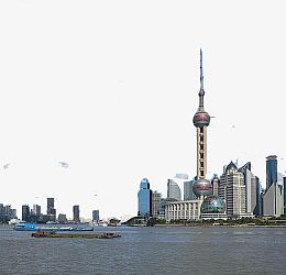 上海外滩陆家嘴天际线
