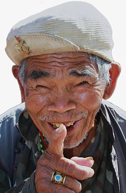 大笑的老人