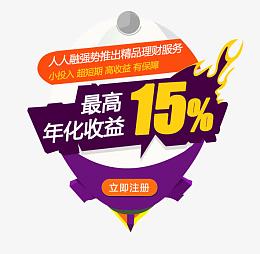 创意形状文案排版最高年化收益百分之15
