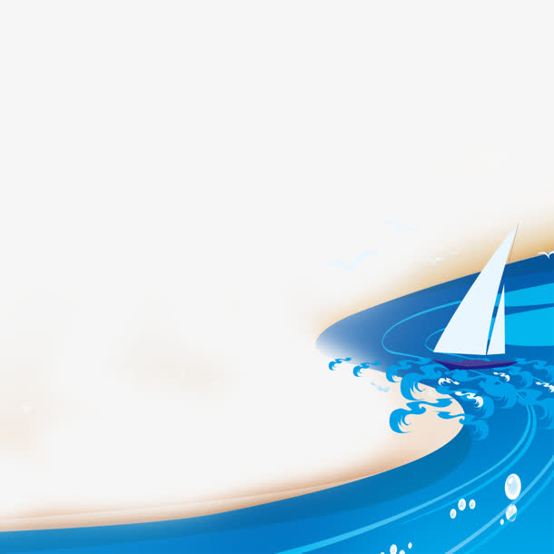创意扁平手绘形状帆船素材免费下载_觅元素