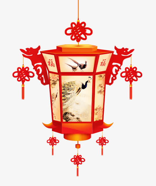 手绘中国风灯笼形状